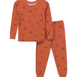 2-Piece Neutral Autumn Bats Snug Fit Pajama Set