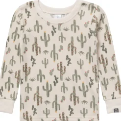 2-Piece Neutral Christmas Cactus Snug Fit Pajama Set