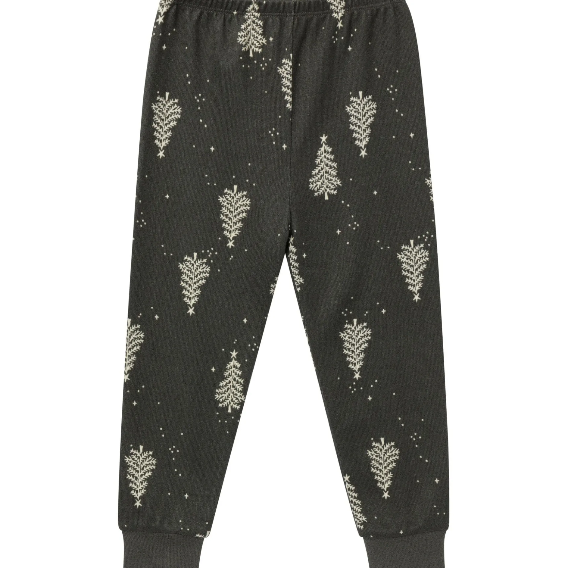 2-Piece Neutral Green Christmas Tree Snug Fit Pajama Set