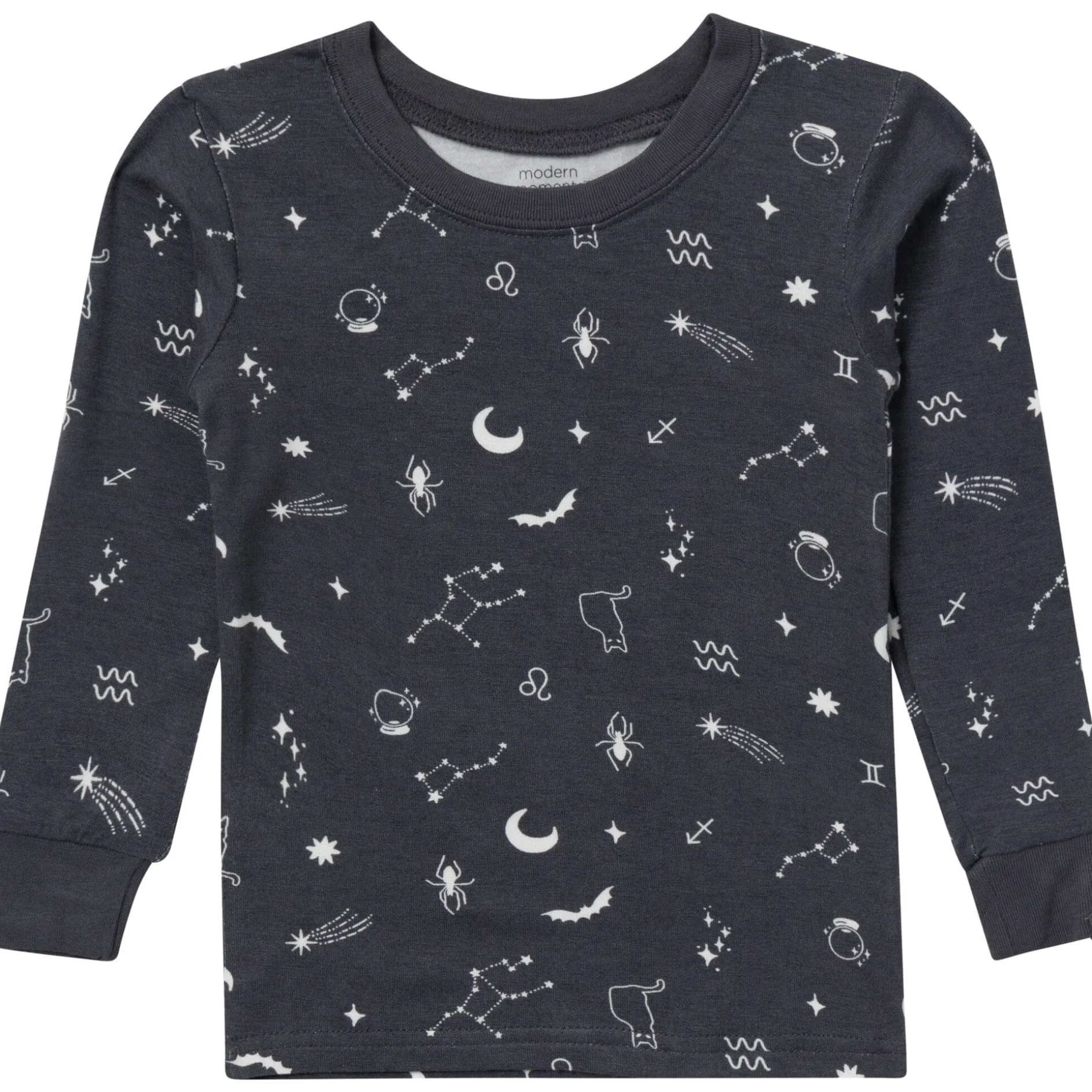2-Piece Neutral Halloween Night Viscose Snug Fit Pajama Set