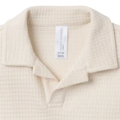 2-Piece Toddler Boys Beige Johnny Collar Shirt and Shorts Set
