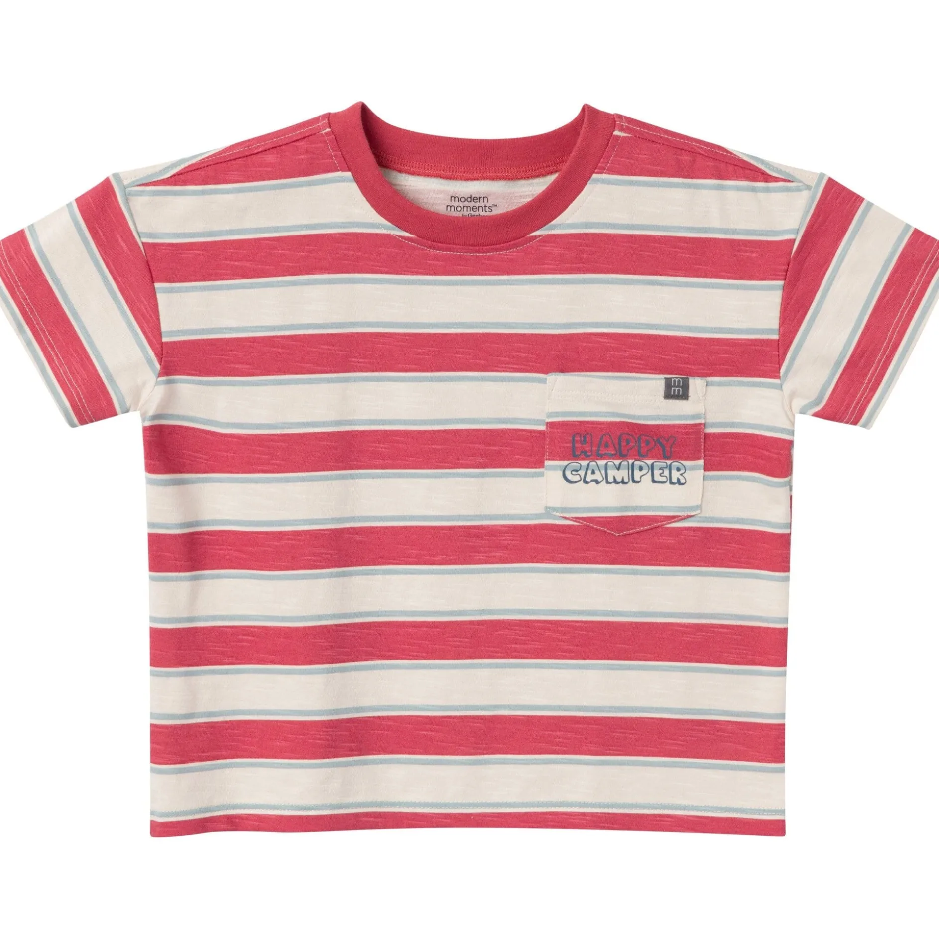 2-Piece Toddler Boys Coastal Stripe Top and Cargo Shorts Set