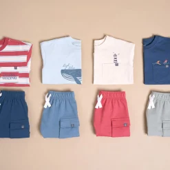 2-Piece Toddler Boys Lighthouse Top and Cargo Shorts Set