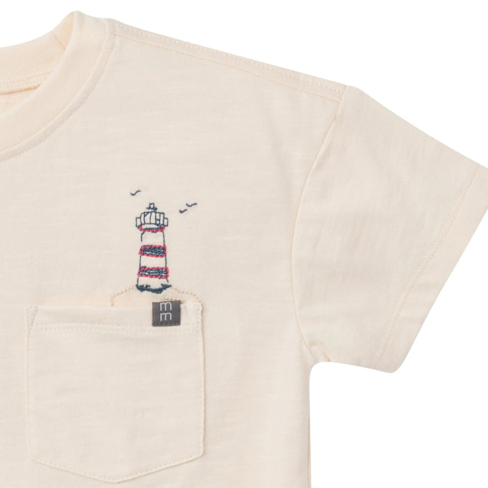 2-Piece Toddler Boys Lighthouse Top and Cargo Shorts Set