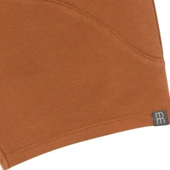 2-Piece Toddler Boys Medium Brown Henley Shirt and Shorts Set
