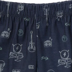 3-Piece Toddler Boys Rock & Roll T-Shirt, Shorts & Pants Pajama Set