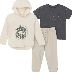 3-Piece Toddler Boys Stay Wild Tee, Hooded Top and Joggers Set