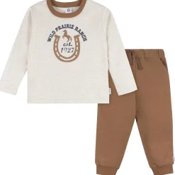 2-Piece Toddler Boys Western Horse Ranch Top and Jogger Set