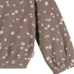 2-Piece Toddler Girls Brown Daisies Top and Legging Set