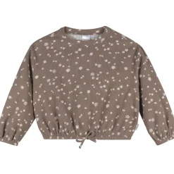 2-Piece Toddler Girls Brown Daisies Top and Legging Set