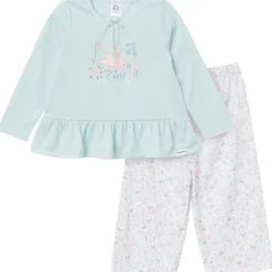 2-Piece Toddler Girls Bunny Peplum Pajama Set