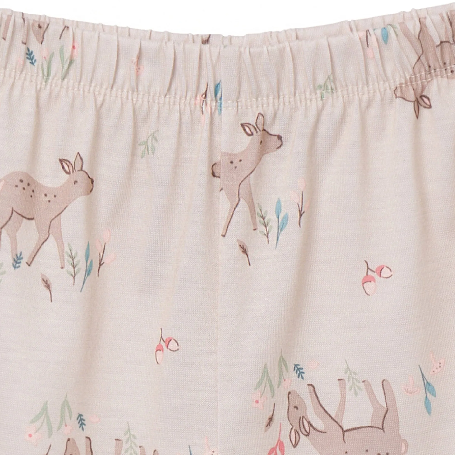 2-Piece Toddler Girls Deer Peplum Pajama Set