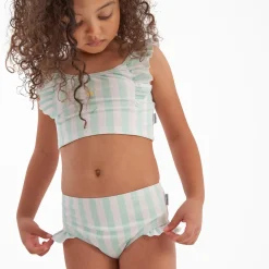 2-Piece Toddler Girls UPF 50+ Stripe Swimsuit Set