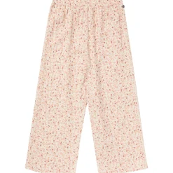 2-Piece Womens Beige Vine Floral Cropped Pants Set