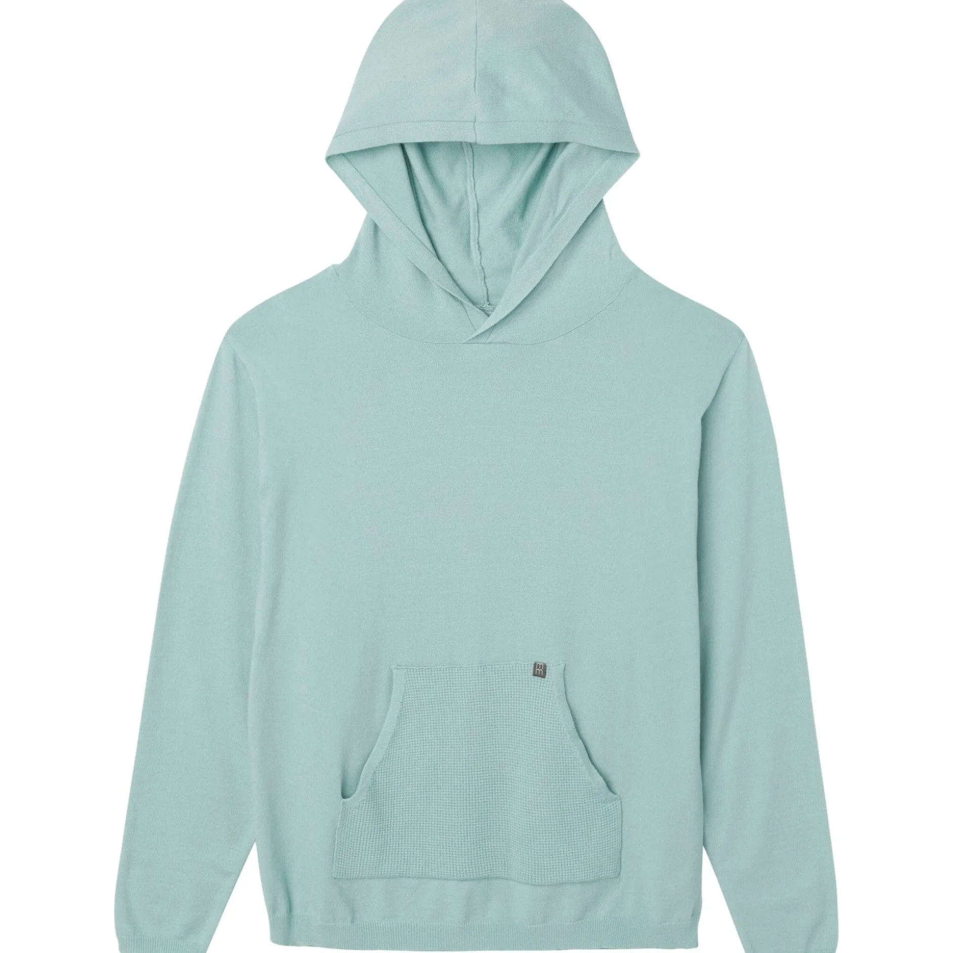 2-Piece Women's Medium Sky Hooded Waffle Top and Legging Viscose Set