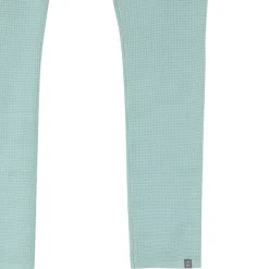 2-Piece Women's Medium Sky Hooded Waffle Top and Legging Viscose Set
