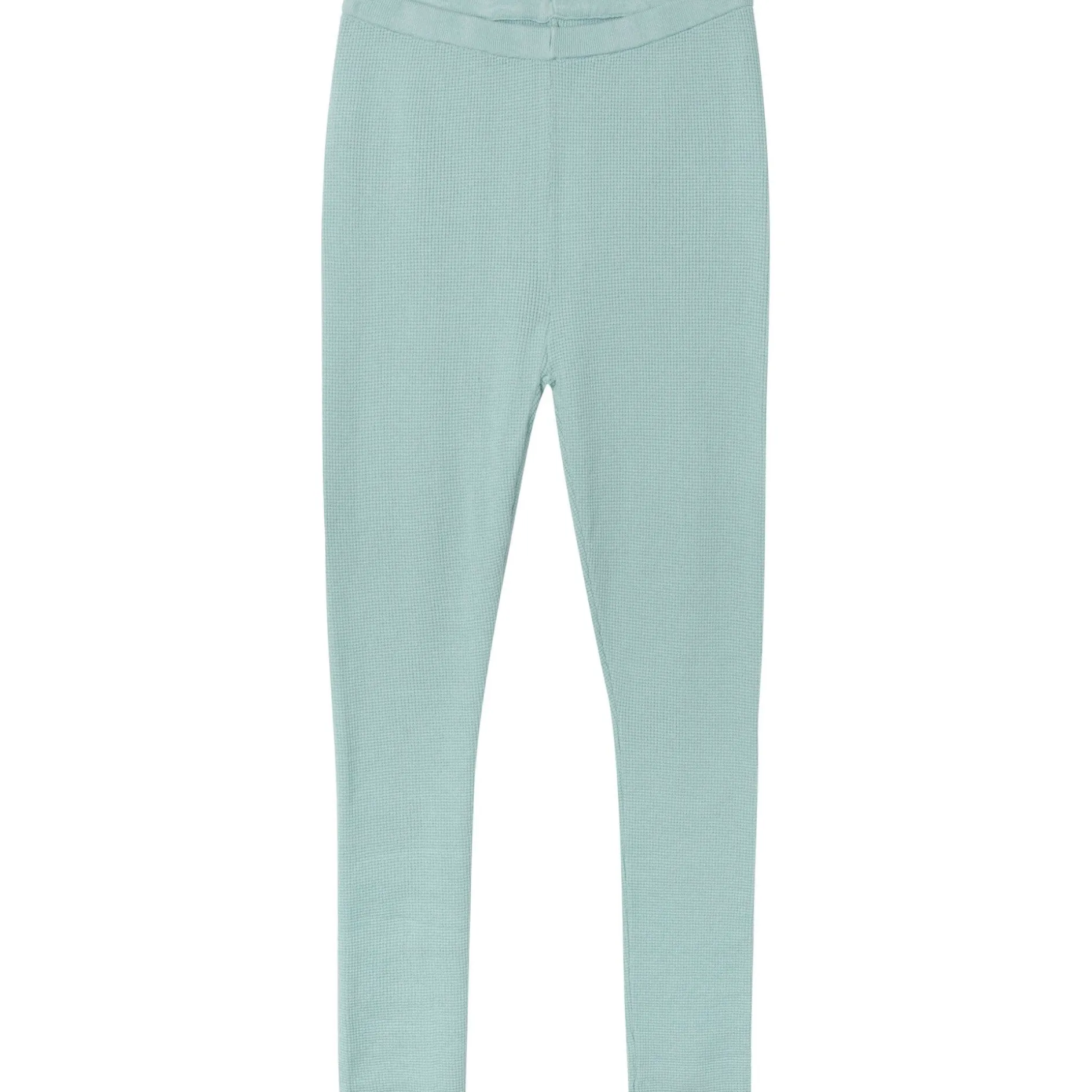 2-Piece Women's Medium Sky Hooded Waffle Top and Legging Viscose Set