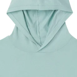 2-Piece Women's Medium Sky Hooded Waffle Top and Legging Viscose Set