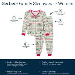 2-Piece Women's Oh What Fun Fair Isle Hacci Pajama Set