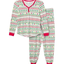 2-Piece Women's Oh What Fun Fair Isle Hacci Pajama Set