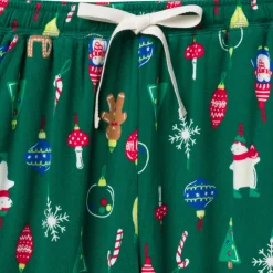 2-Piece Women's Ornaments Hacci Pajama Set