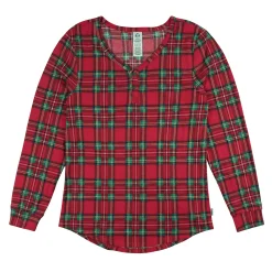 2-Piece Women's Stewart Plaid Hacci Pajama Set