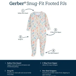 Toddler Alphabet Soup Buttery Soft Viscose Made from Eucalyptus Snug Fit Footed Pajamas