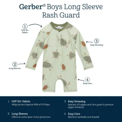Toddler Boys UPF 50+ Turtle Rash Guard