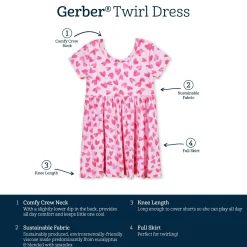 Toddler Girls Heartfelt Buttery Soft Viscose Made from Eucalyptus Twirl Dress