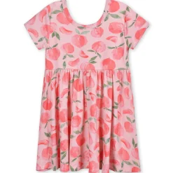 Toddler Girls Just Peachy Buttery Soft Viscose Made from Eucalyptus Twirl Dress