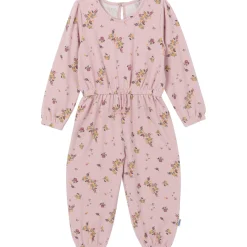 Toddler Girls Pink Floral Hacci Jumpsuit