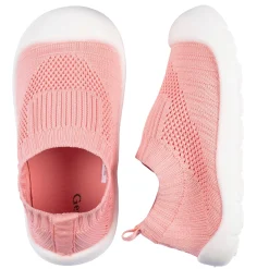 Toddler Girls Pink Stretchy Knit Slip-On Sneaker