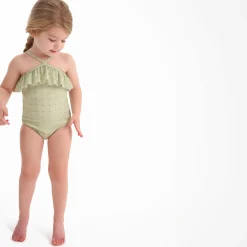 Toddler Girls UPF 50+ Eyelet Floral Print One-Piece Swimsuit