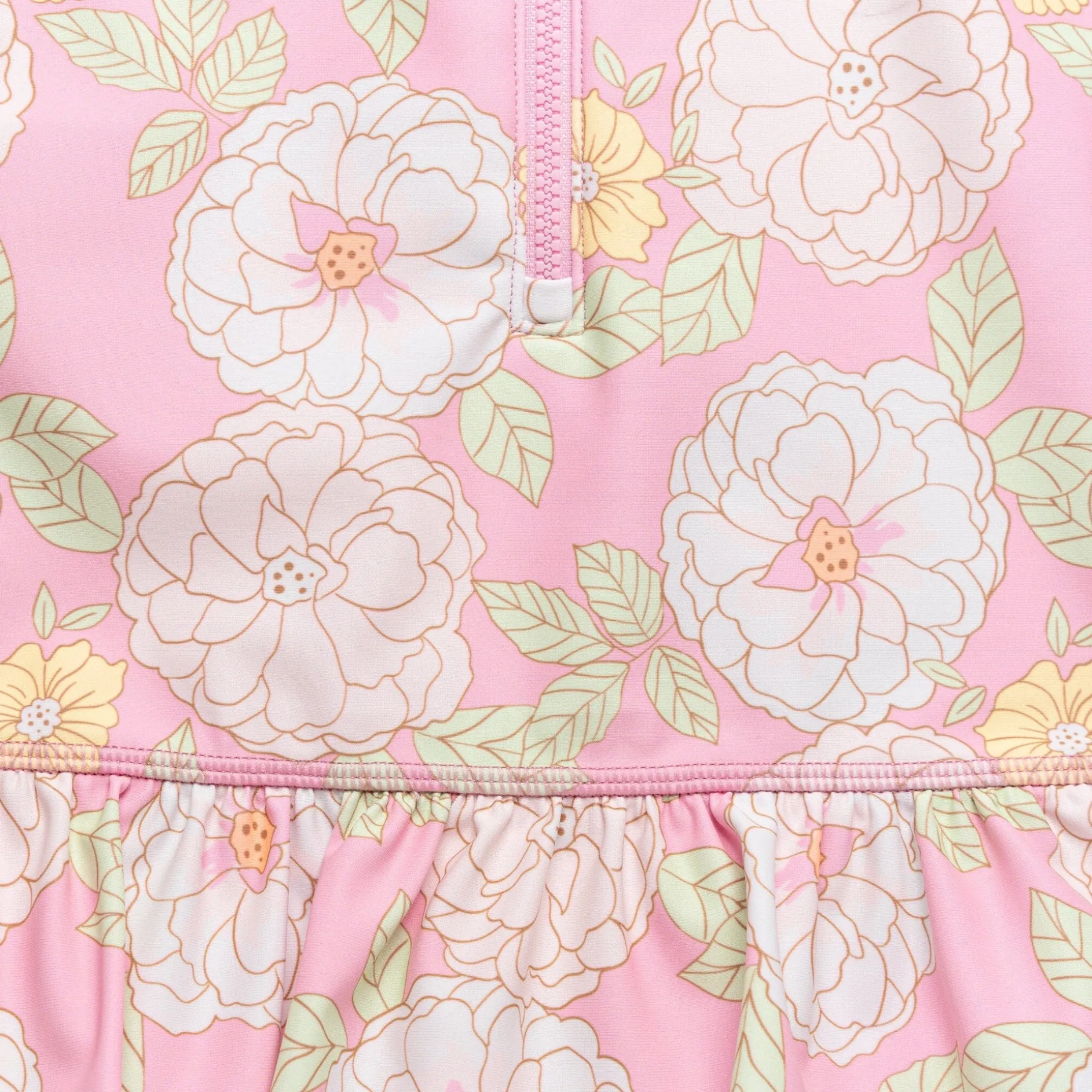 Toddler Girls UPF 50+ Peonies Rash Guard