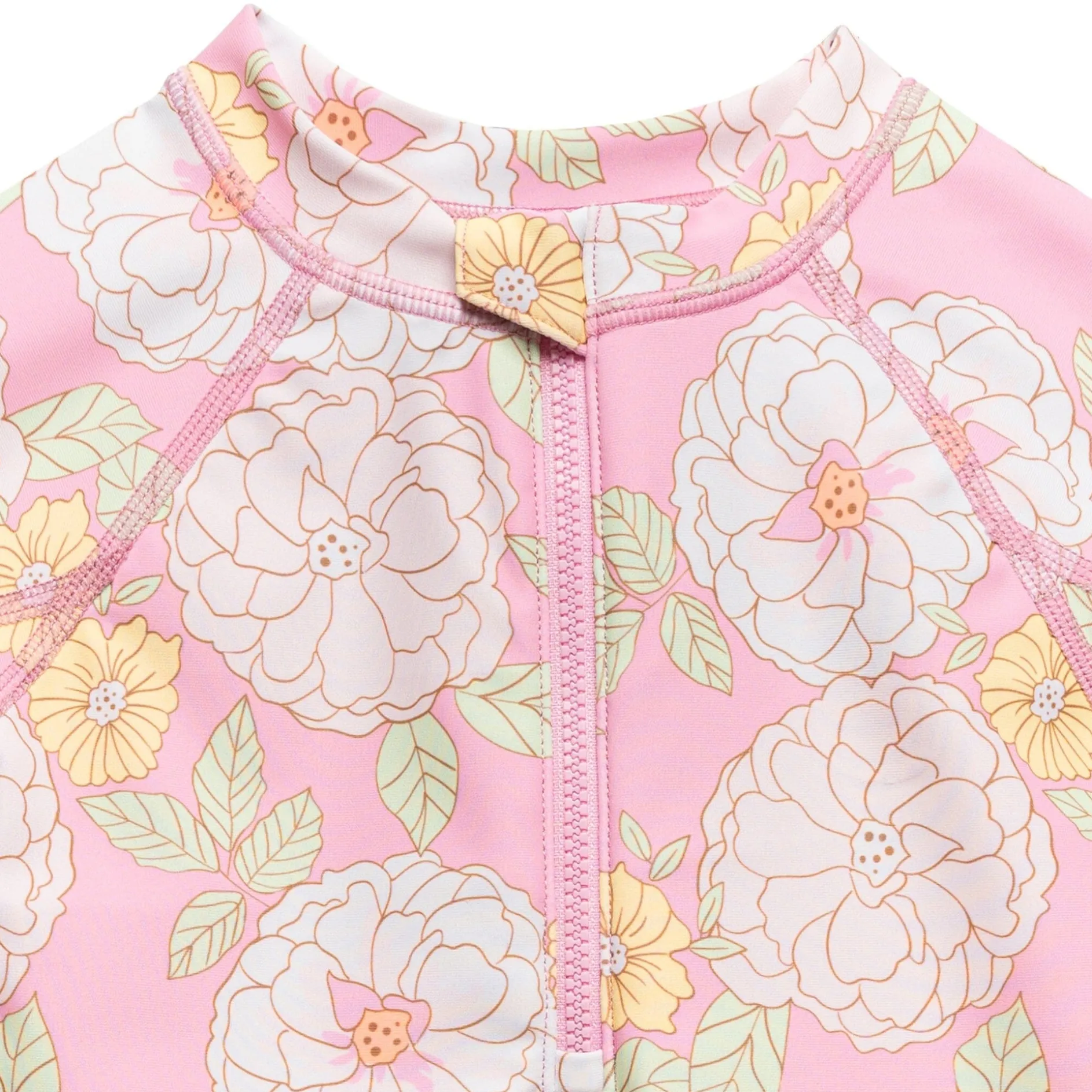 Toddler Girls UPF 50+ Peonies Rash Guard