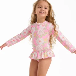 Toddler Girls UPF 50+ Peonies Rash Guard
