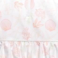 Toddler Girls UPF 50+ Seashells Rash Guard