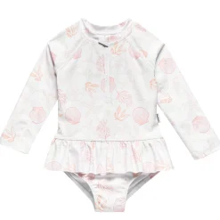 Toddler Girls UPF 50+ Seashells Rash Guard