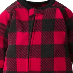 Toddler Neutral Buffalo Plaid Fleece Pajamas