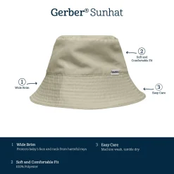Toddler Neutral UPF 50+ Olive Sun Hat