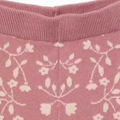 Womens Dark Rose Branches Sweater Knit Pants