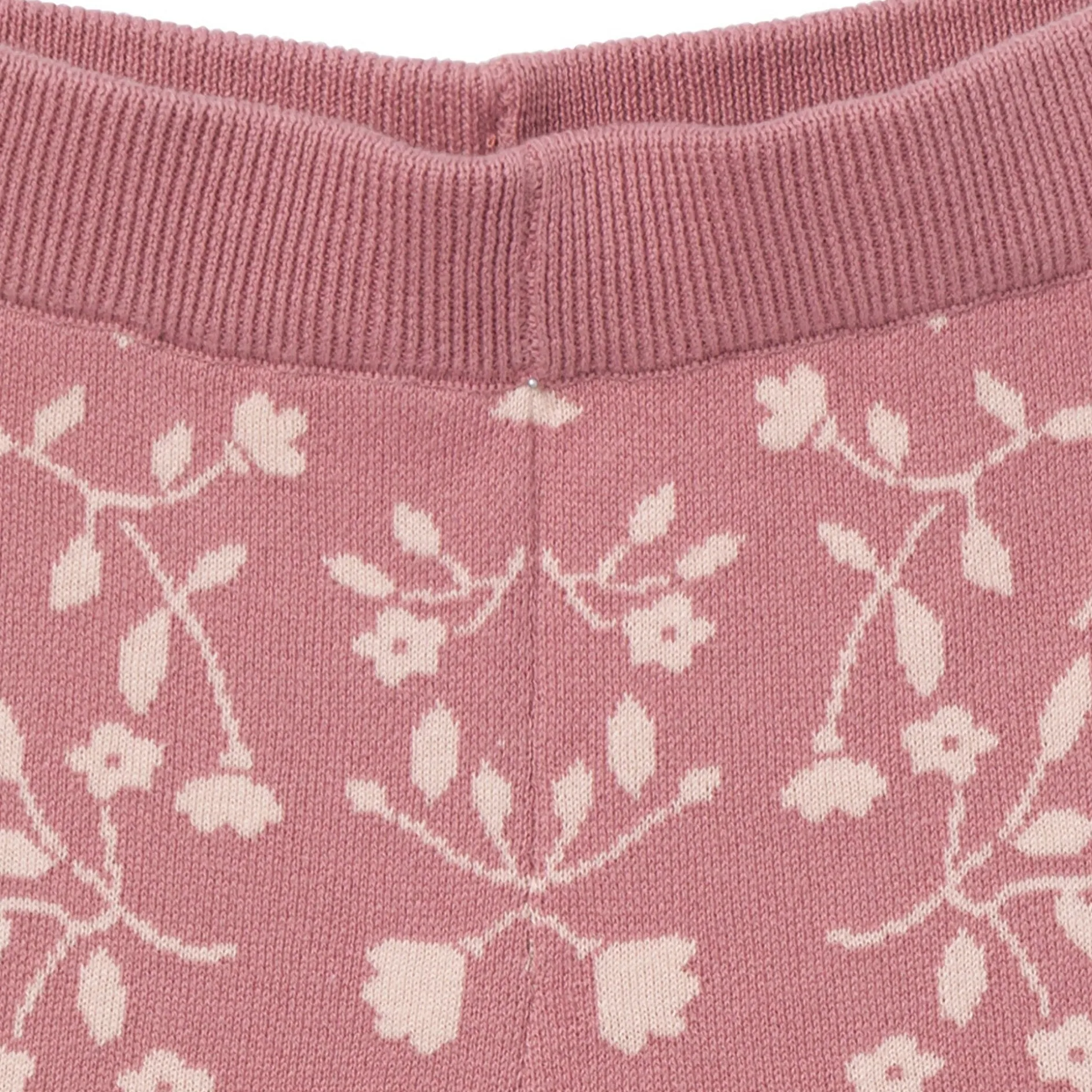 Womens Dark Rose Branches Sweater Knit Pants