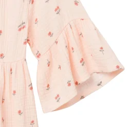 Womens Light Pink Daisies Gauze Dress
