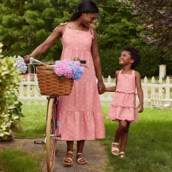 Womens Pink Raspberries Gauze Dress