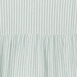 Womens Teal Stripe Gauze Dress
